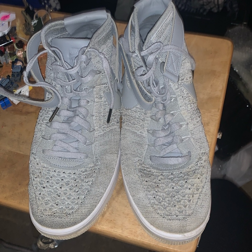 Nike Air Force 1 Ultra Flyknit Mid Wolf Grey Size 12